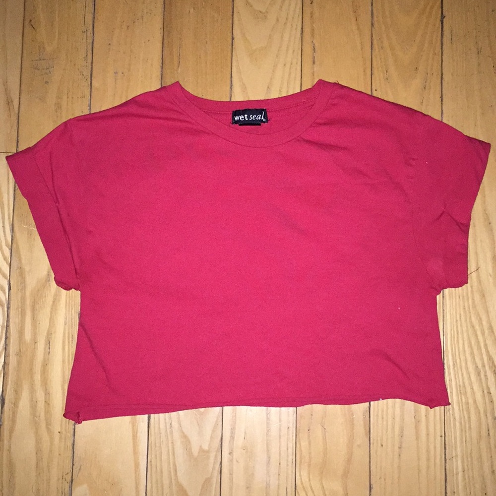 Wet Seal Boxy Cropped T shirt Top